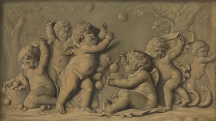 Amorini på spill en av et par, 1770-90.