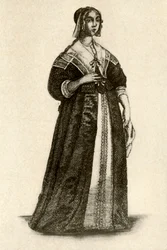 En engelsk dame i husets kjole, 1640, 1937.