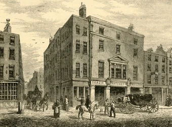 En gammel Coachmaker Shop i Long Acre, 1881.