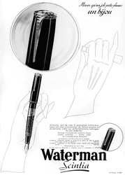 En annonse for Waterman-penner, 1938