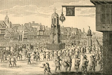 Gammel utsikt over Cheapside, 1897.