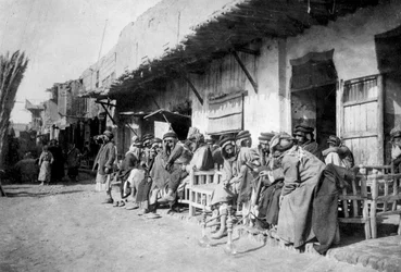Arabisk kafé, Kazimain, Irak, 1917-1919