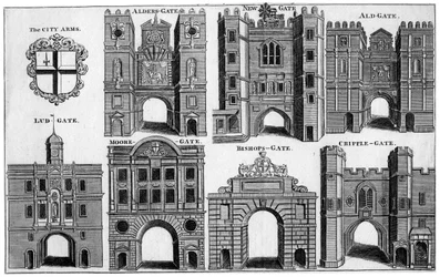 Arms and ports of the City of London, ca 1650 1800-tallet