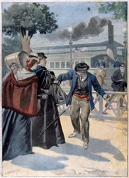 Attentatet på Elisabeth av Bayern av Luigi Lucheni, 1898