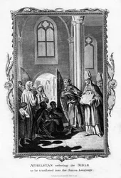 Athelstan beordret at Bibelen skulle oversettes til det saksiske språket, 1796