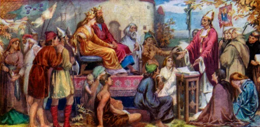 Augustine forkynner for Ethelbert og Bertha, 1925