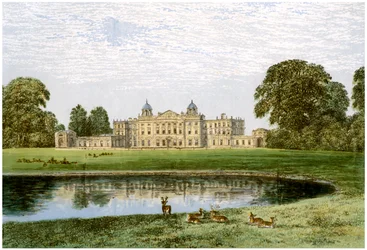 Badminton House, Gloucestershire, hjemmet til hertugen av Beaufort, c1880