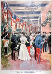 Ball som feirer et århundre med den polytekniske skolen, Trocadero, Paris, 1894