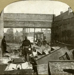 Banksafer blir bevoktet, 1906.