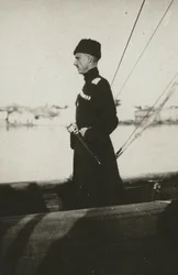 Baron Pyotr Nikolayevich Wrangel på yachten Lucullus. Lemnos, 1921.