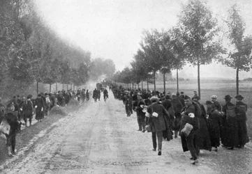 Belgiere på flukt fra Termonde, første verdenskrig, 1914, 1920