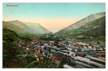 Bellinzona, Sveits, tidlig på 1900-tallet