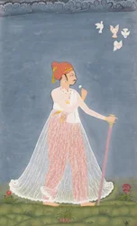 Bishen Singh som ung mann, ca. 1780.