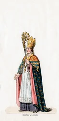 Biskop av Lincoln, kostymedesign for Shakespeares skuespill, Henry VIII, 1800-tallet