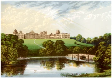 Blenheim Palace, Oxfordshire, hjemmet til hertugen av Marlborough, c1880