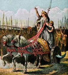 Boadicea og hæren hennes, c1850