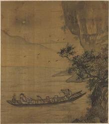 Båtliv i måneskinn, 1600-tallet.