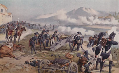 Bonaparte sikter kanonen mot Lodi, 1796, 1896.
