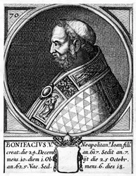 Bonifatius V, pave av den katolske kirke