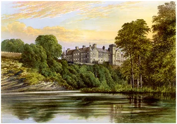 Brechin Castle, Brechin, Angus, Skottland, hjemmet til jarlen av Dalhousie, c1880