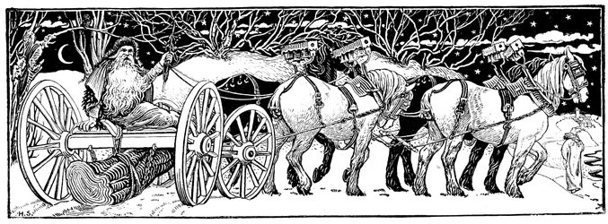 Bringe hjem Juleloggen, 1883