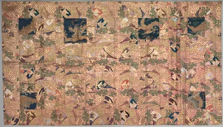Buddhistisk prestekåpe og sash, 1800-tallet.