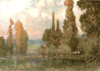 Ved kanten av innsjøen, 1902.