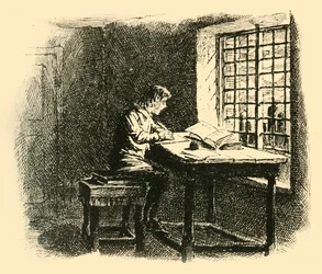 Ved månens lys begynte han sin oppgave, 1907.