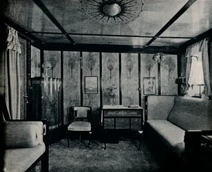Cabin-De-Luxe på den nordtyske Lloyd SS. Kronprinzessin Cecilie, c1907