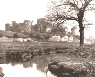Caerphilly Castle, Wales, 1894.