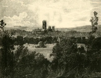 Canterbury Cathedral, fra nordøst, 1890.