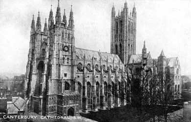 Canterbury katedral, Canterbury, Kent, tidlig på 1900-tallet