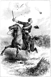 Kaptein Northrop ledet angrepet ved Knoxville, Tennessee, amerikansk borgerkrig, 1863 c1880