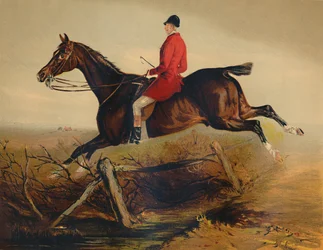Kaptein Percy Williams på en favoritt irsk jeger, c1879.