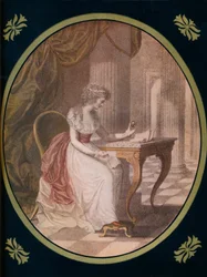 Caroline av Litchfield, mediterer på Waldsteins bilde, c1780-tallet, 1910