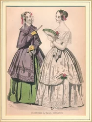 Vogn- og ballkjoler, 1800-tallet.