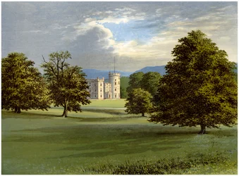 Castle Forbes, Aberdeenshire, Skottland, hjemmet til Lord Forbes, c1880