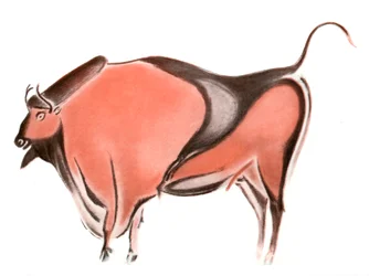 Hulemaleri av en bison fra Altamira-hulen, Spania, 1933-1934