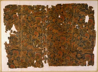 "Chang Shou(longevity) Embroidery" på tynn silke