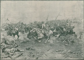 Anklagen for de tolvte husarene i slaget ved Marengo, 1800, 1896.