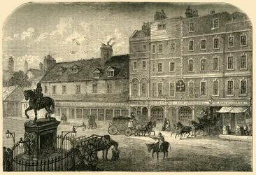Charing Cross fra Northumberland House i 1750, 1881.