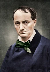 Charles Baudelaire , innflytelsesrik fransk poet, kritiker og oversetter, midten av 1800-tallet.