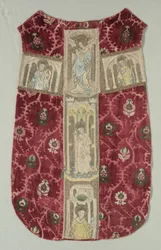 Chasuble Back with Brodered Orphrey Band, 1415-1425.