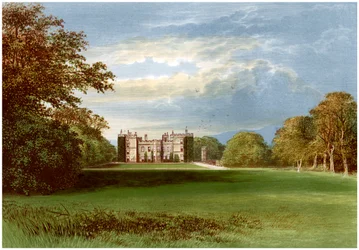 Chillingham Castle, Northumberland, hjemmet til jarlen av Tankerville, c1880