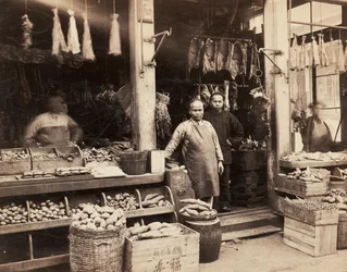 Chinatown dagligvarebutikk (s/hvitt bilde)