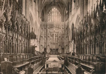 Choir of Winchester Cathedral, Hampshire, tidlig på 1900-tallet