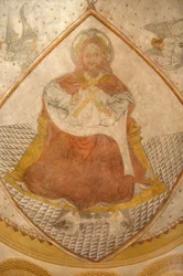 Kristus Pantokrator (i herlighet). Paray le Monial basilika Paray le Monial Frankrike