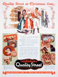 Juleannonse for Mackintoshs Quality Street, 1937