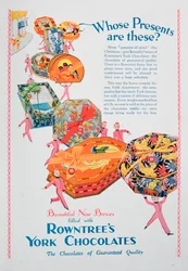 Juleannonse for Rowntrees York Chocolates, 1928