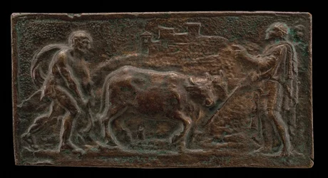 Cincinnatus ved plogen, sent på 1500-tallet.